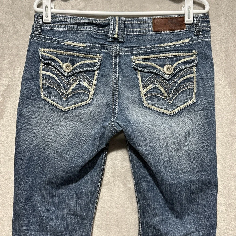 Hydraulic Premium Denim Jeans Women's‎ 10 Blue Slim Bootcut Low Rise Whiskering
